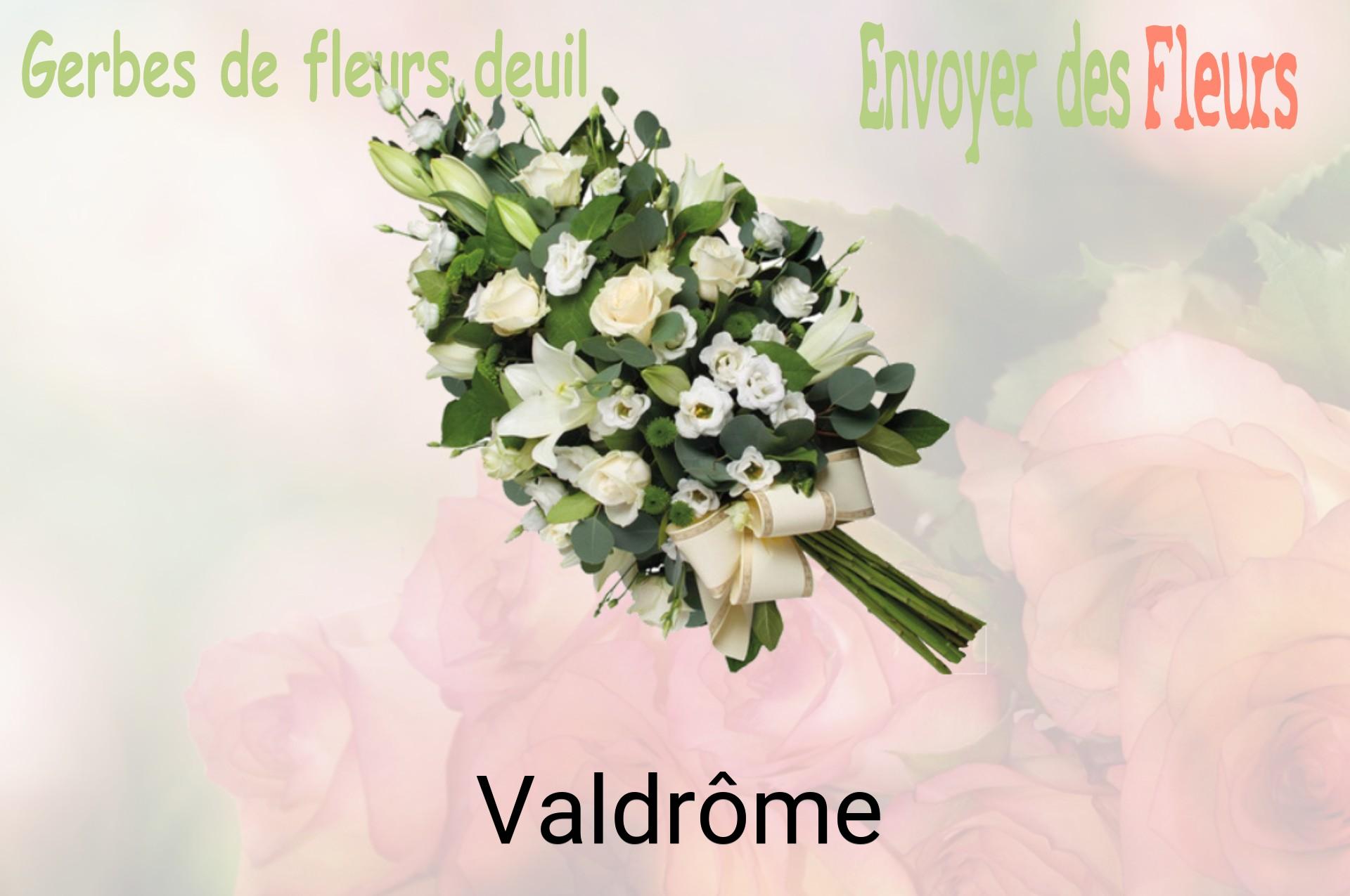 Gerbe de fleurs de deuil livrée à Valdrôme